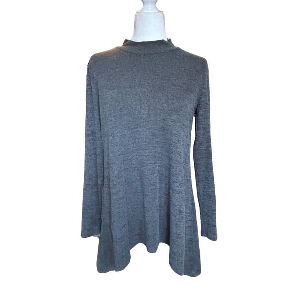 Logo Lotus Mockneck Tunic Modest Gray M - Picture 1 of 7